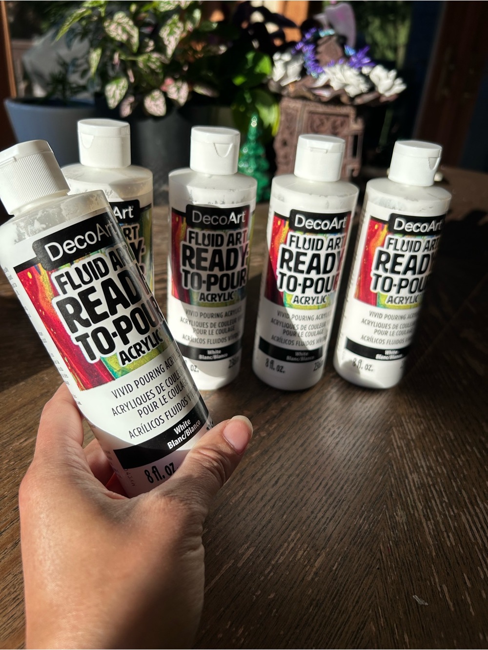 5 bottles Ready-to-Pour Acrylic Paint - White